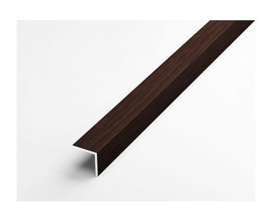 Декоративный угловой профиль ЛУКА алюминиевый, 10х10х1 мм, 2,7 м, 5 шт./уп. дуб венге УТ000031024 