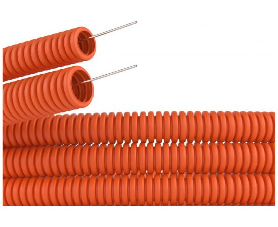 Труба ПНД с протяжкой 16мм 100м оранжевая DKC 71916 