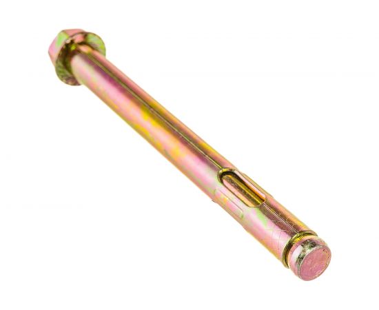 Анкерный болт с гайкой Зубр 12 x 129 мм, 10 шт, желтопассивированный, Профессионал 302342-12-129 