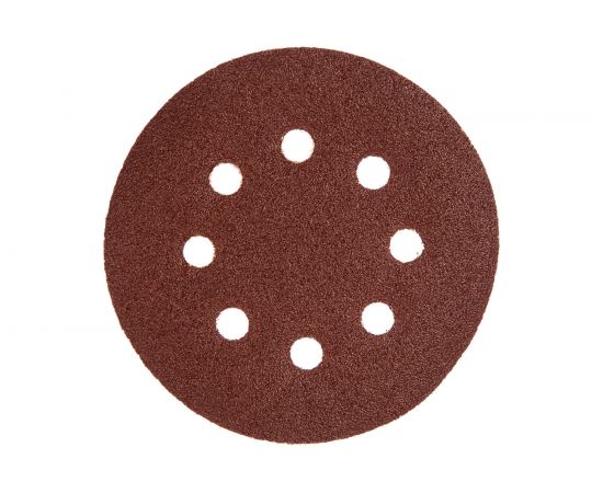 Круг шлифовальный на липучке по дереву/металлу 10 шт. (125 мм; P80; 8 отверстий) Gigant G-1018 