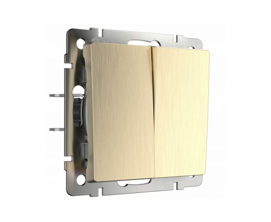 Выключатель WERKEL W1120010 двухклавишный шампань рифленый a051423 