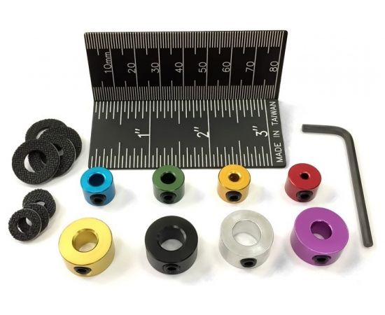 Набор стопорных колец Uniq tool 3; 4; 5; 6; 7; 8; 9; 10 мм, с линейкой UTJC-015 