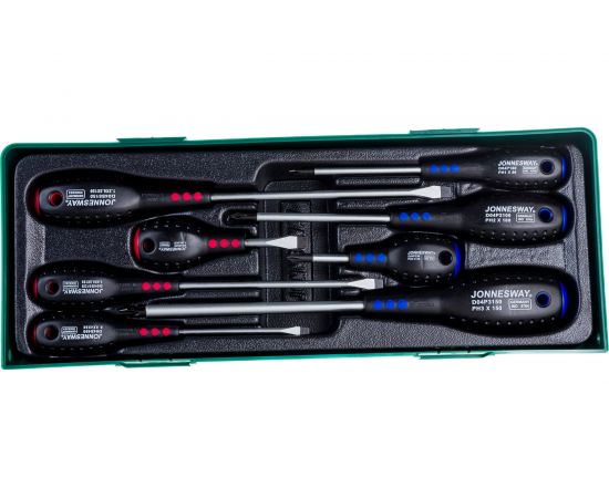Набор отверток стержневых FULL STAR Jonnesway D04PP08SP в ложементе, 8 предметов 48152 