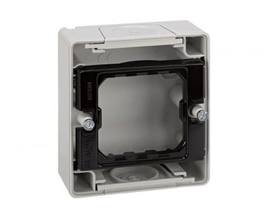 Основание под 1-местную рамку Simon, IP55, открытый монтаж, 75х84х33мм, S44 Aqua, серый 4400751-035 