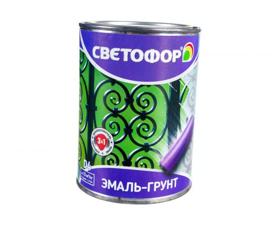 Грунт-эмаль с молотковым эффектом Светофор D4 серый 0,8 кг ЗОР00009322 