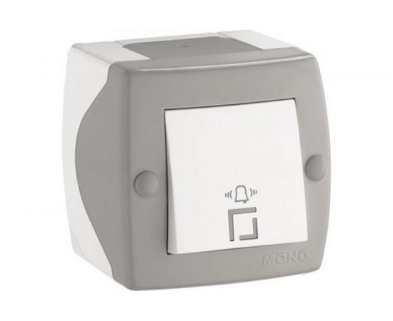 Кнопка звонка MONO ELECTRIC Octans, серая 104-020001-107 