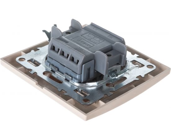 Выключатель EKF Минск СП, 3-клавишный, 10А, бежевый ERV10-024-20 – изображение 2
