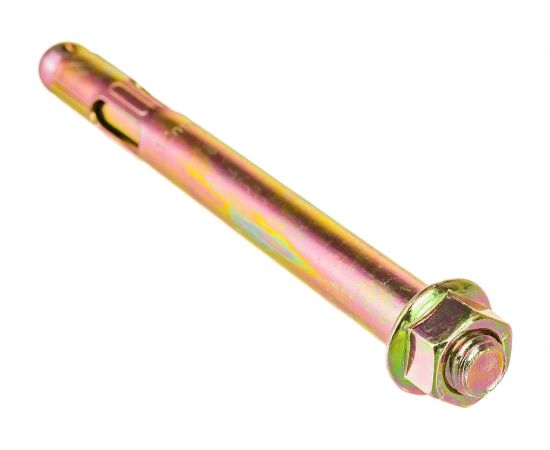 Анкерный болт с гайкой Зубр 12 x 129 мм, 10 шт, желтопассивированный, Профессионал 302342-12-129 – изображение 2