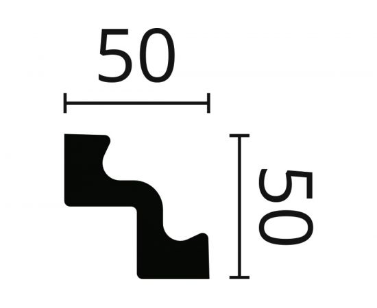 Карниз потолочный NOMASTYL (2000х50х50 мм) NMC ST2 – изображение 2