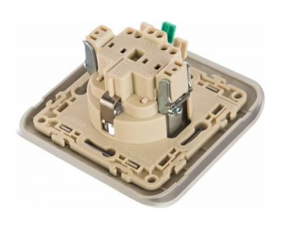 Розетка LUXAR Deco с/у без з/к серебро с рифленой рамкой, 250В 16А 4606400620273 – изображение 2