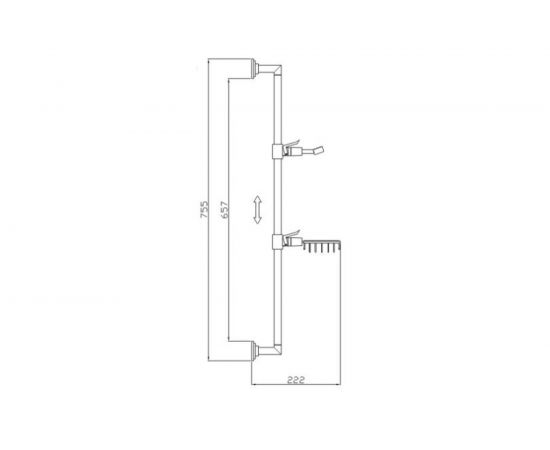 Душевая стойка Potato с держателем и мыльницей, металл P9022 – изображение 2