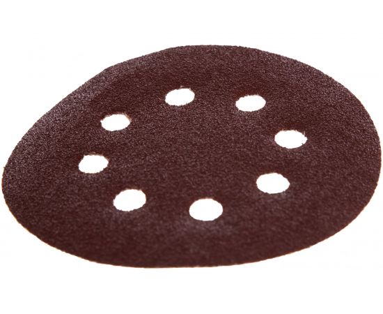 Круг шлифовальный на липучке по дереву/металлу 10 шт. (125 мм; P80; 8 отверстий) Gigant G-1018 – изображение 2