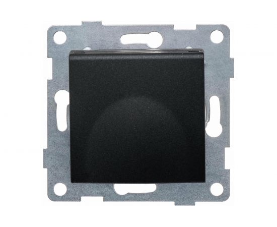 Розетка GUSI ELECTRIC Ugra МЕХ 1-ой с/з с з/ш и крышкой, СУ, 16А, 250В, графит С11Р91-010 – изображение 2