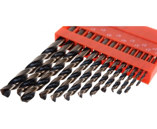 Набор сверл по металлу Р6М5К5 1.5-6.5 мм, 13 шт. пласт/ф Professional АвтоDело 40813 14575 – изображение 2