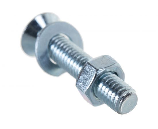 Винт Tech-Krep DIN965 с потайной головкой, оцинкованный M5х25 + гайка + шайба 11 шт - пакет Tec 114063 – изображение 2