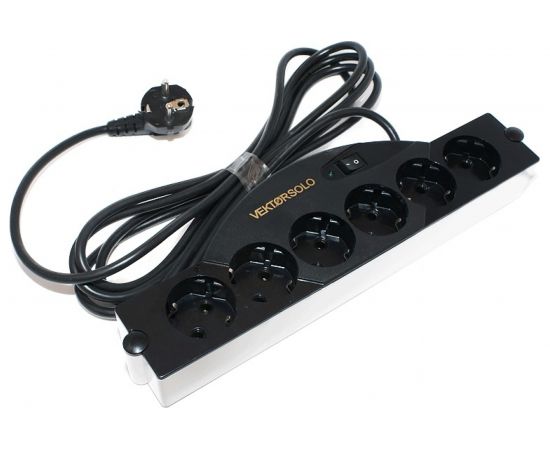 Сетевой фильтр Vektor SOLO черный 1.8-2м 7744 – изображение 3