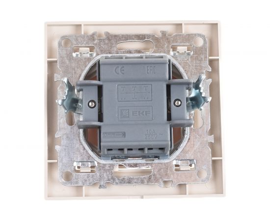Выключатель EKF Минск СП, 3-клавишный, 10А, бежевый ERV10-024-20 – изображение 3