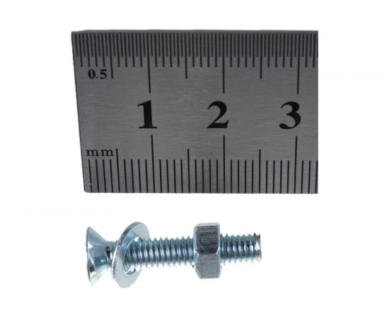 Винт Tech-Krep DIN965 с потайной головкой, оцинкованный M5х25 + гайка + шайба 11 шт - пакет Tec 114063 – изображение 4