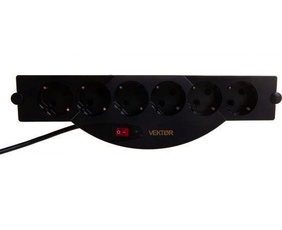 Сетевой фильтр Vektor SOLO черный 1.8-2м 7744 – изображение 4