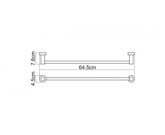 Одинарный держатель полотенец WasserKRAFT Donau K-9430 – изображение 4
