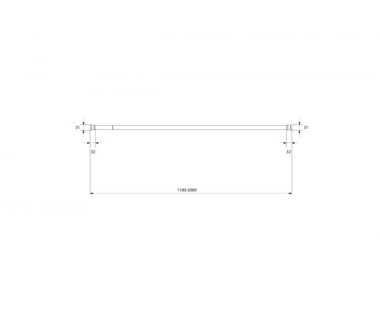 Карниз для ванной комнаты Milardo черный 014A200M14 – изображение 4