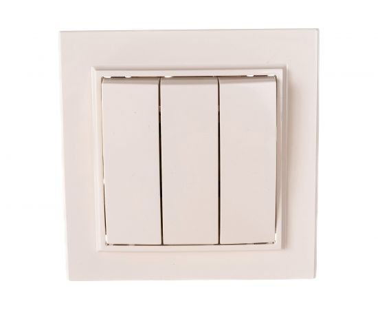 Выключатель EKF Минск СП, 3-клавишный, 10А, бежевый ERV10-024-20 – изображение 4