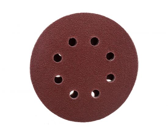 Круг шлифовальный на липучке по дереву/металлу 10 шт. (125 мм; P80; 8 отверстий) Gigant G-1018 – изображение 5