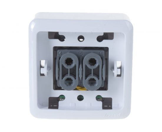 Двойной выключатель с подсветкой Lezard VIOLA белый 751-0200-112 – изображение 6