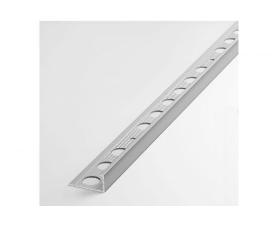 Профиль для плитки ЛУКА алюминиевый окантовочный, 9 мм, 2.7 м, анодированный, серебро УТ000012910 