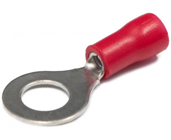 Кольцевой изолированный наконечник REXANT, диам. 6.5 мм, 0.5-1.5 кв.мм, красный 08-0015 