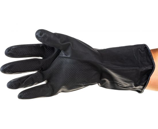 Хозяйственные латексные перчатки UNITRAUM черные, р. XL/10 UN-WJID6010 