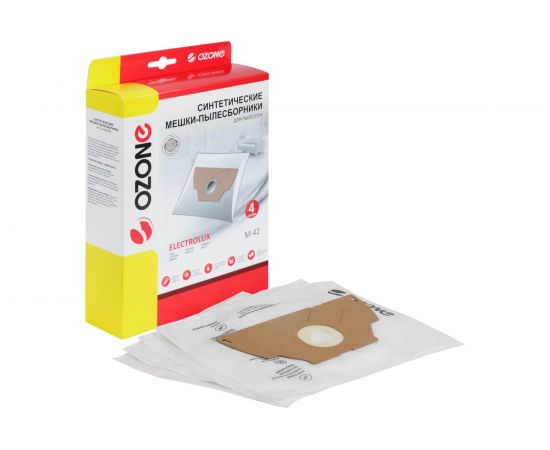 Мешки-пылесборники синтетические для пылесосов ELECTROLUX (4 шт.) OZONE M-42 
