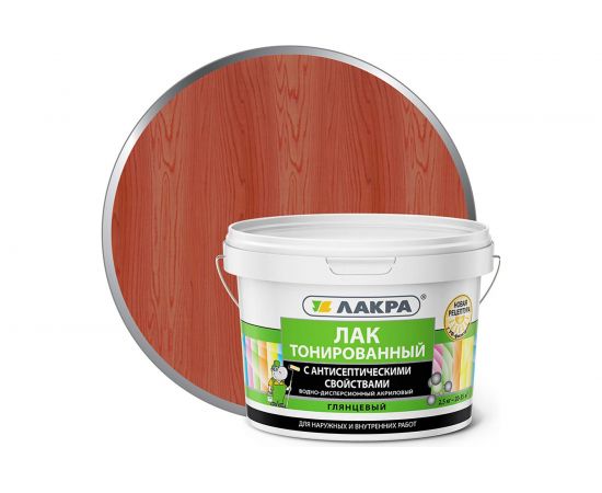 Тонированный лак Лакра рябина, в/д, 2.5 кг 90001353184 