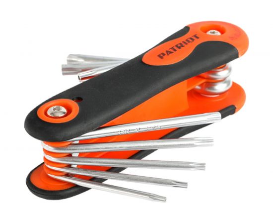 Набор ключей PATRIOT SKT-8F, TORX, T9-T40 складные, CRV, 8-в-1 350002009 