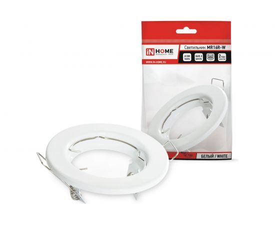 Встраиваемый светильник IN HOME MR16R-RW-standard металл под JCDR GU5.3 12/230В белый 4690612012100 – изображение 2