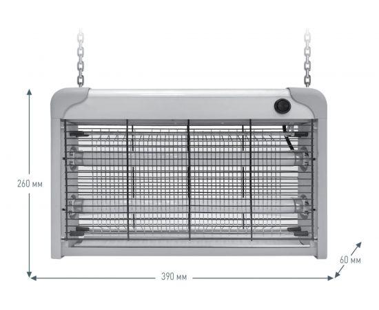 Антимоскитный светильник Ergolux MK-004 2x10Вт, люминесцентная лампа 13767 – изображение 2
