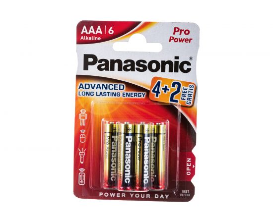 Элементы питания Panasonic LR03 PRO POWER BL6 4+2 7621 – изображение 2