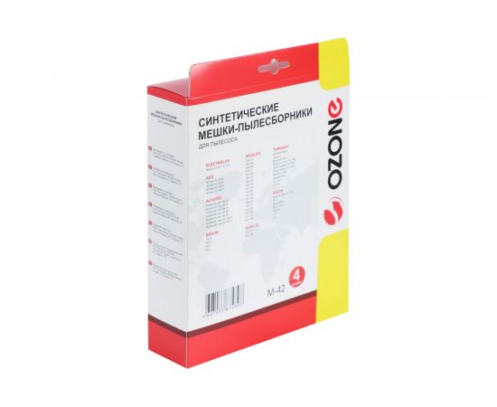 Мешки-пылесборники синтетические для пылесосов ELECTROLUX (4 шт.) OZONE M-42 – изображение 3