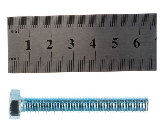 Болт Tech-Krep DIN933 с шестигранной головкой, оцинкованный М8х60 6 шт - пакет 102973 – изображение 3