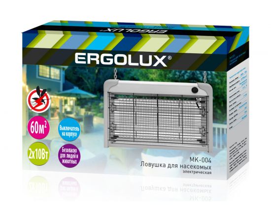 Антимоскитный светильник Ergolux MK-004 2x10Вт, люминесцентная лампа 13767 – изображение 3