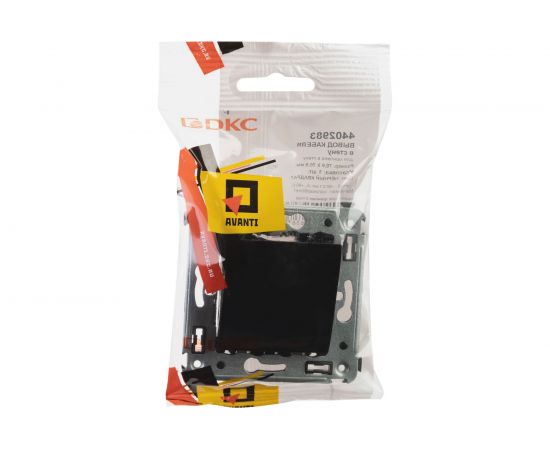 Вывод кабеля из стены DKC, Avanti черный квадрат 4402983 – изображение 5