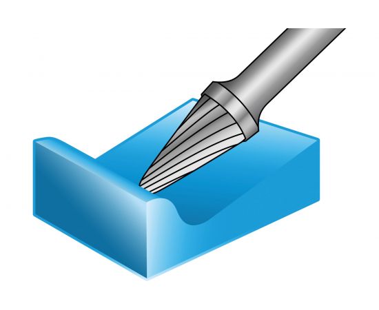 Борфреза твердосплавная форма L (6.3x15.8 мм; хвостовик 3 мм) NORGAU 077140261 – изображение 5