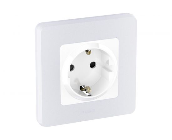 Розетка Legrand 2К+З со шторками - немецкий стандарт - 16 А - 250 В - INSPIRIA - белый 673730 – изображение 7