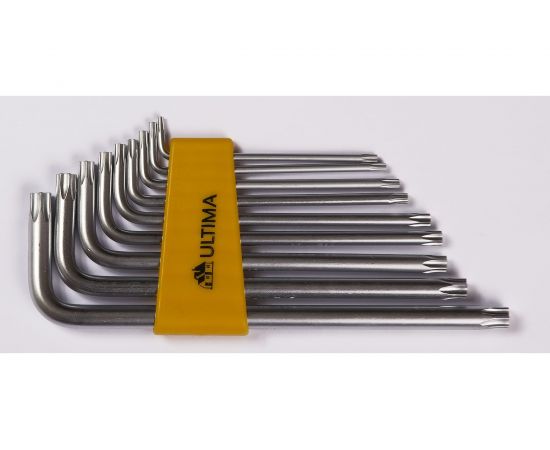 Набор ключей Ultima TORX, 9 шт в наборе, CrV, T10-T50, удлиненные 122006 