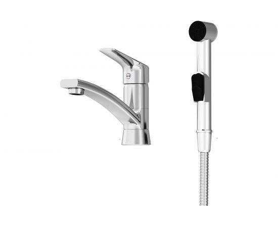 Cмеситель Damixa Origin Bit с поворотным изливом и гигиеническим душем 770230000 