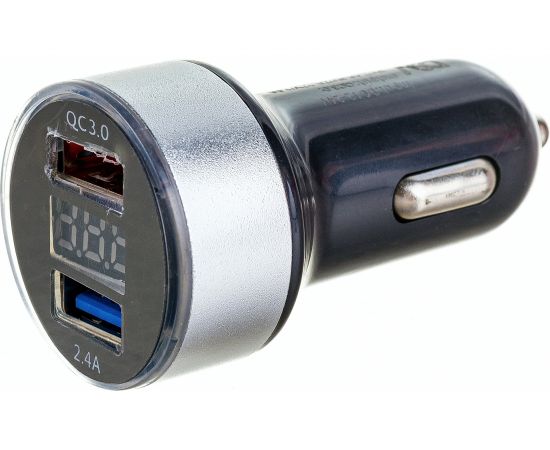 Автомобильное зарядное устройство для телефона и гаджетов DSV USB с вольтметром R77005 