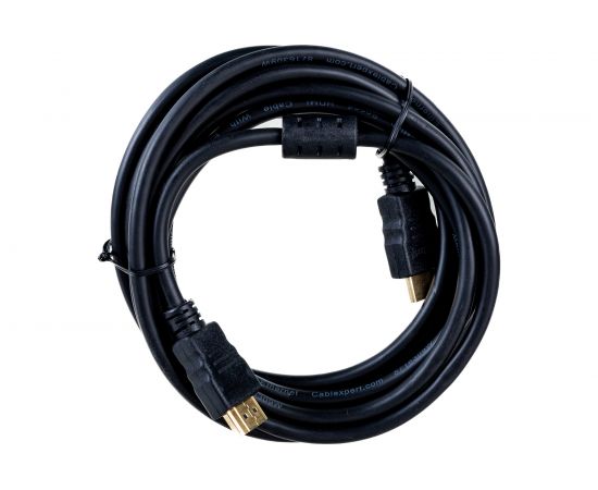 Кабель HDMI Cablexpert 3м v2.0 19M/19M черный позолоченные разъемы экран 2 ферритовых кольца пакет CCF2-HDMI4-10 