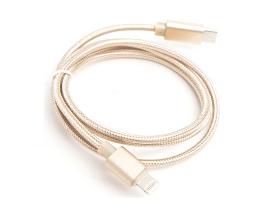 Шнур Atom Evolution USB Type-C 3.1 - Lightning, 1 м, штекер/штекер, золотой, 31014 