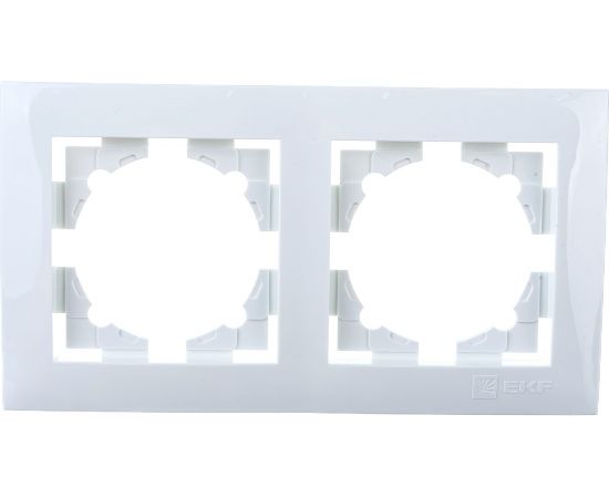 Двухместная рамка EKF Валенсия, белая, PROxima EWM-G-302-10 – изображение 2