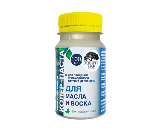 Колер-паста для масла и воска Mighty Oak К-60 (береза; 100 мл) MO123 – изображение 2